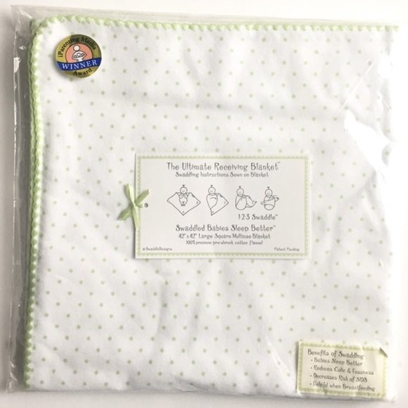 NEW! Swaddle Designs 'The Ultimate' Receiving Blanket in KIWI - Picture 2 of 3